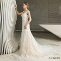 China Custom Made New Long Sleeve Applique beaded diamond wedding reception maxi dress